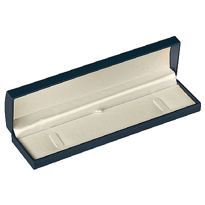 Paper Covered Bracelet Box with Gold Accent and White Interior