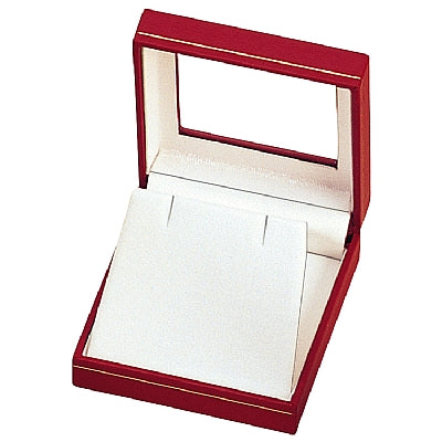 Paper Covered Clip Earring Box with Window and Matching Interior