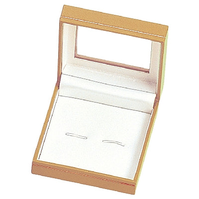 Paper Covered Cufflink Box with Window and Matching Interior