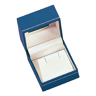Paper Covered Single Earring Box with Window and Matching Interior