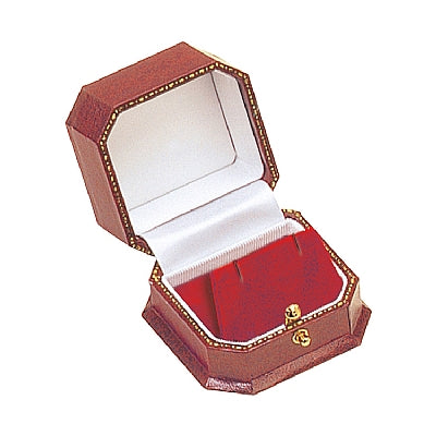 Leatherette Single Earring Box with Velvet Interior