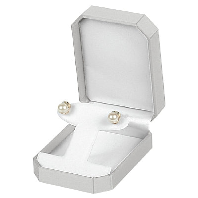 Velvet and Satin French Clip Earring Box with Bow
