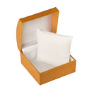 Leatherette Collar Watch Box with Gold Accent and White Interior