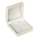 Leatherette Large Pendant Box with Gold Accent and White Interior