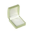 Leatherette Pendant Box with Gold Accent and White Interior