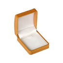 Leatherette Pendant Box with Gold Accent and White Interior
