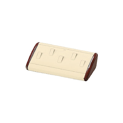 Leatherette & Wooden 5 Rings Display