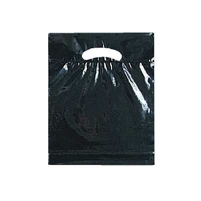 Black Double Die Cut Plastic Bag