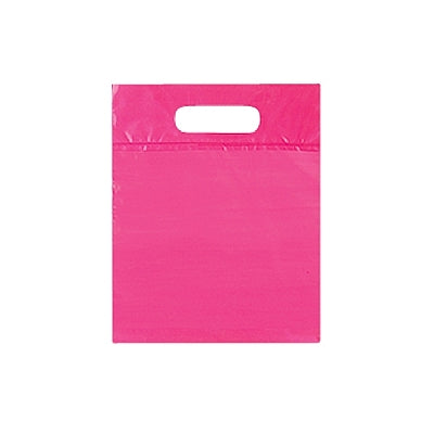 Pink Double Die Cut Plastic Bag