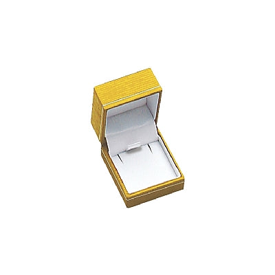 Textured Leatherette Pendant Box with Gold Accent