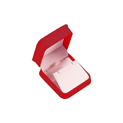 Embossed Leatherette Pendant or Earring Box with Cream Leatherette Interior - Reversible Insert