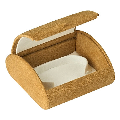 Suede Domed Bangle Box with White Suede Interior