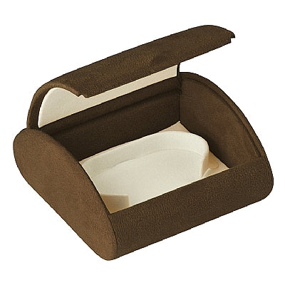 Suede Domed Bangle Box with White Suede Interior