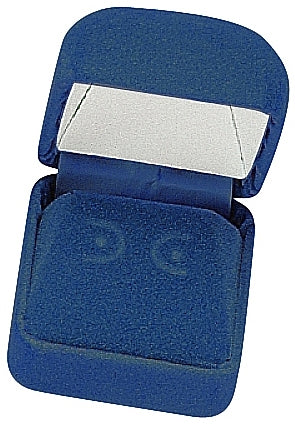 Velvet Square Single Earring Box with Matching Insert and White Satin Window