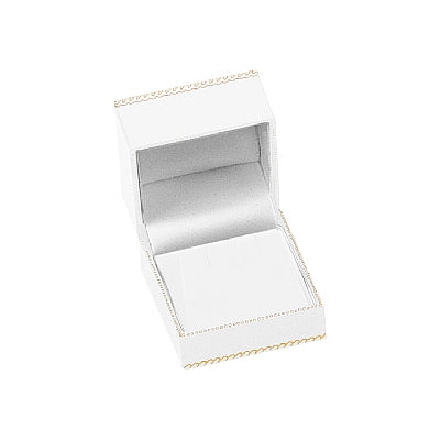 Leatherette Single Earring Box with Matching Insert and White Window
