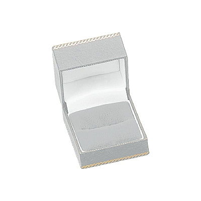 Leatherette Single Ring Box with Matching Insert and White Window
