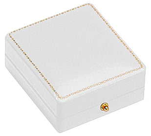 Antique Look Leatherette Pendant Box with Satin Inner Lid