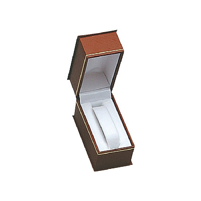 Lizard Skin Textured Leatherette Standing Bangle Box with White Interior