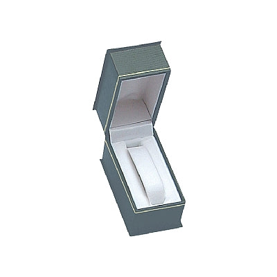 Lizard Skin Textured Leatherette Standing Bangle Box with White Interior