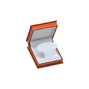 Lizard Skin Textured Leatherette French Clip Earring Box with White Interior