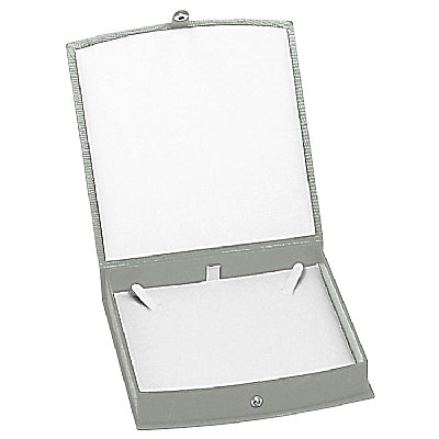 Lizard Skin Textured Leatherette Pearl Box with White Interior