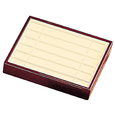 Genuine Wood Frame Bracelet Tray with Leatherette Interior
