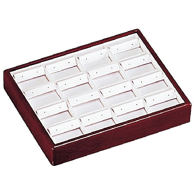Genuine Wooden Tray with Earring Inserts