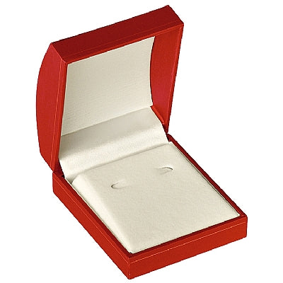 Paper Covered Hoop Earring Box with Gold Accent and White Interior