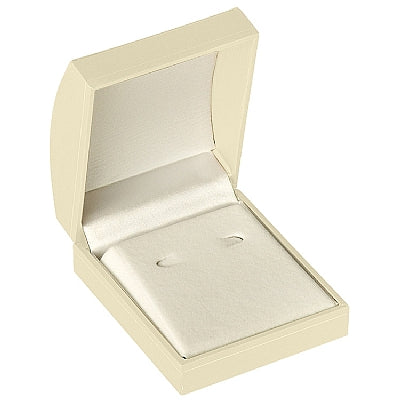 Paper Covered Hoop Earring Box with Gold Accent and White Interior