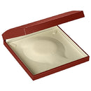 Paper Covered Large Set Box with Gold Accent and White Interior