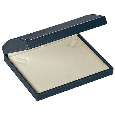 Paper Covered Pearl Box with Gold Accent and White Interior