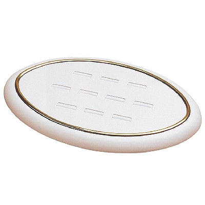 Leatherette Ring Display Tray with Gold Trim