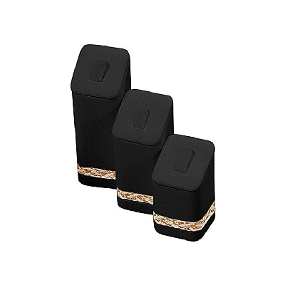 Leatherette Set of Three Ring Clip Displays