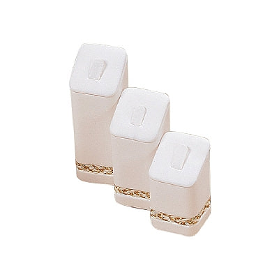 Leatherette Set of Three Ring Clip Displays