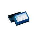 Textured Paper Covered Double Ring Box with White Interior