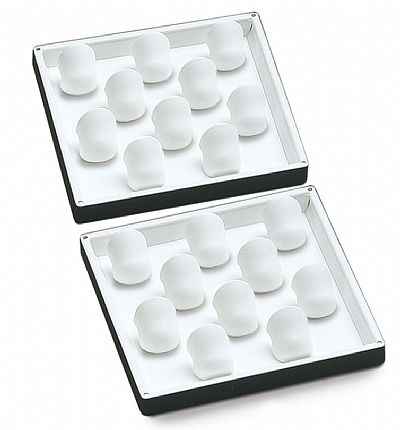 Magnetic Double Tray with 20 Mens' Ring Inserts
