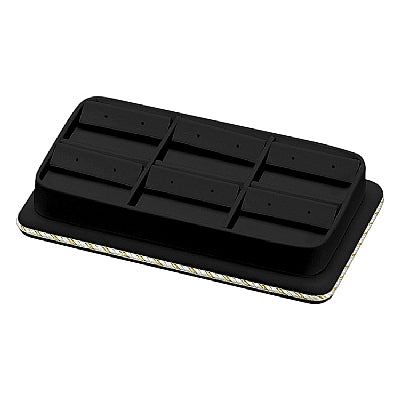 Leather Earring Display for 6 Pairs with Rope Trim