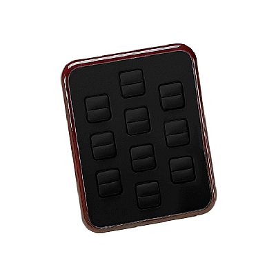 Leatherette and Wooden Jewelry 10 Rings Display Stand