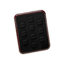 Leatherette and Wooden Jewelry 10 Rings Display Stand