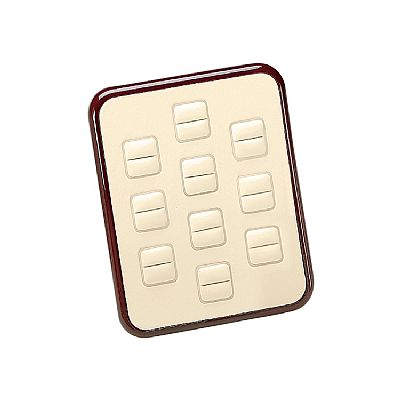 Leatherette and Wooden Jewelry 10 Rings Display Stand