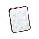 Leatherette and Wooden Jewelry 10 Rings Display Stand