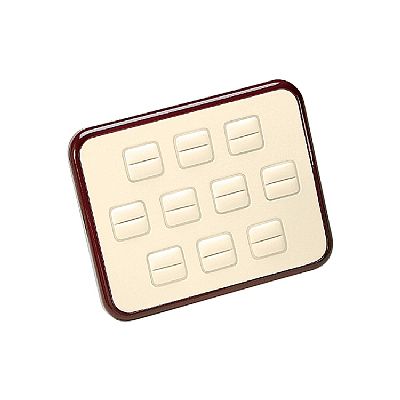 Leatherette and Wooden Jewelry 10 Rings Display Stand