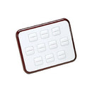 Leatherette and Wooden Jewelry 10 Rings Display Stand