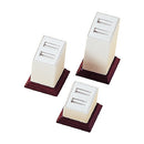 Leatherette & Wooden Set of 3 Ring Stands