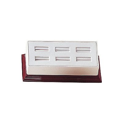 Leatherette & Wooden Ring Display