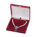 Leatherette Pearl Box with Gold Trim and Closure