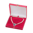 Leatherette Pearl Box with Gold Trim and Closure