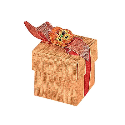 Orange Linen Confection Boxes