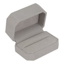 Double Ring Box Wrapped and Lined with Rich Nova Suede