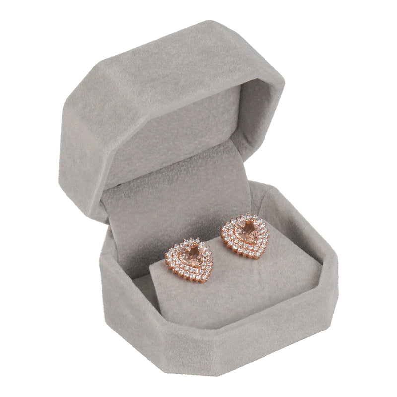 Single Earring Box Wrapped and Lined with Rich Nova Suede